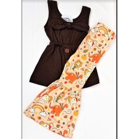 Other - All Buttoned Up Tank w/ Autumn Friends Bells 2T